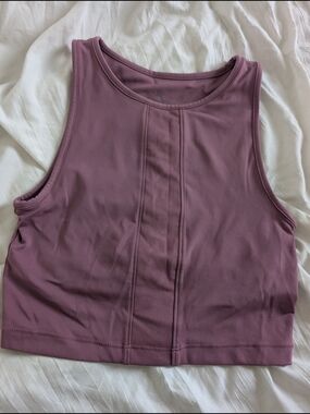 Nike Mauve Crop Tank Top with Center Panel